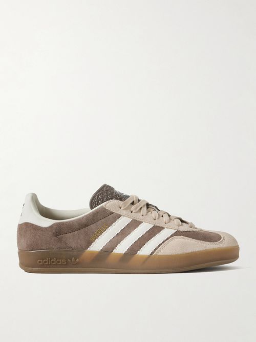 Gazelle Indoor Leather-trimmed Suede Sneakers