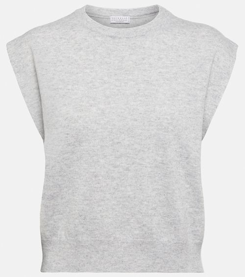 Knitted cashmere vest