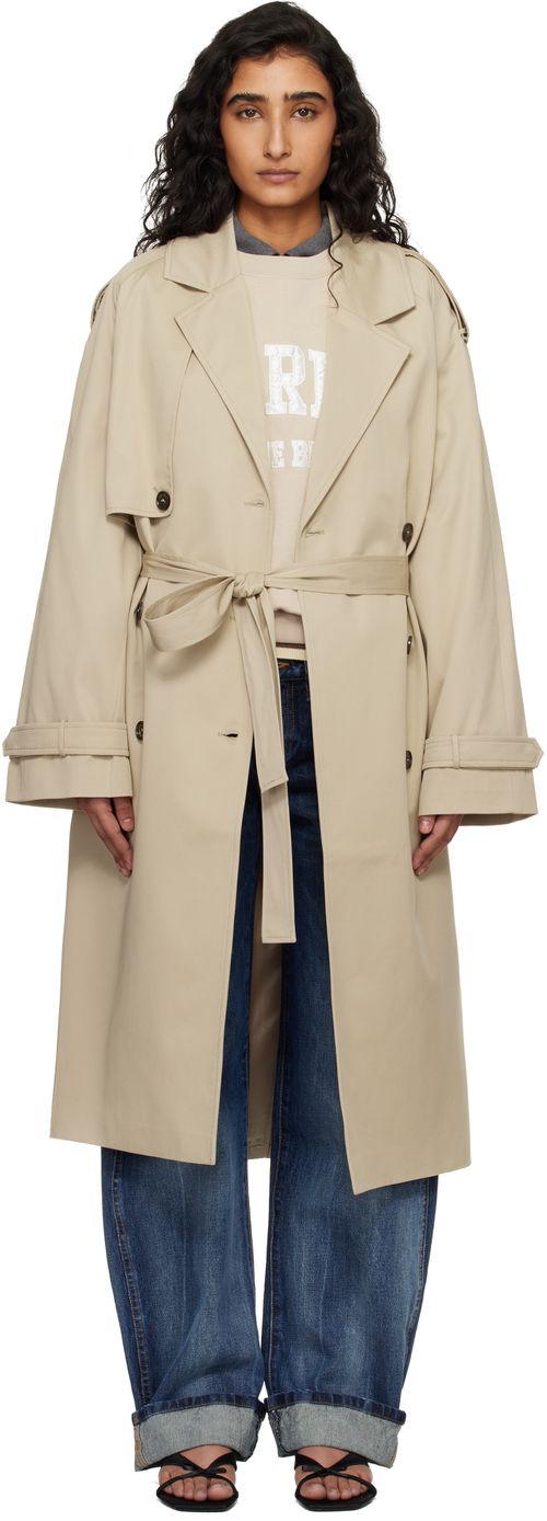 Taupe Rickie Maxi Trench Coat