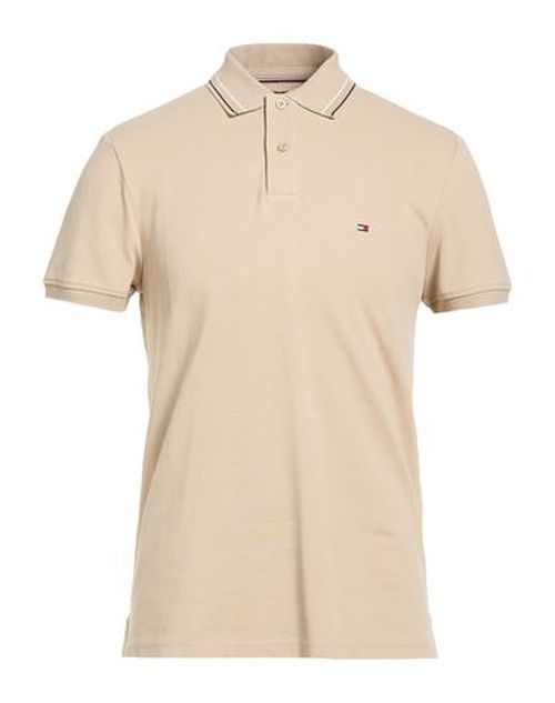 Man Polo shirt Beige Size S Cotton, Elastane