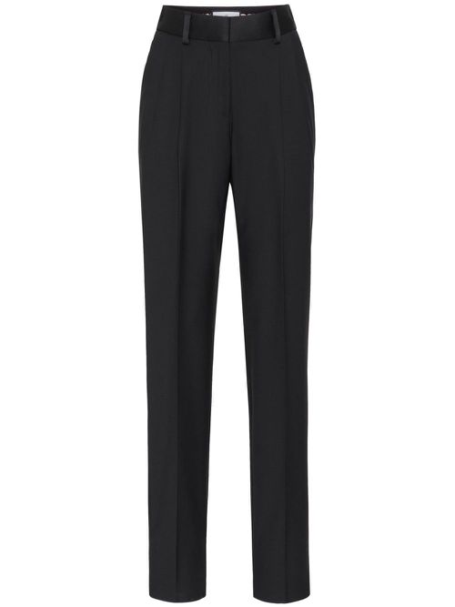 Logo-plaque tailored trousers - Black