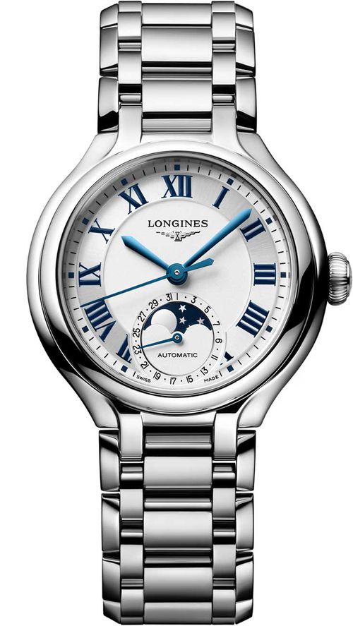 Primaluna Moonphase Watch 34mm with Opaline Ivory Dial
