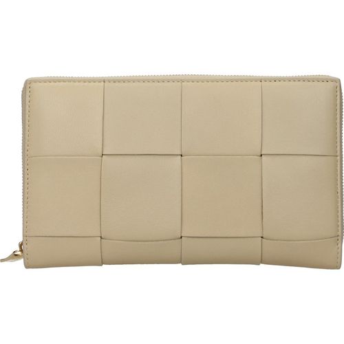 Bottega Veneta Brieftaschen Kassetten Frauen Leder beige/Brei