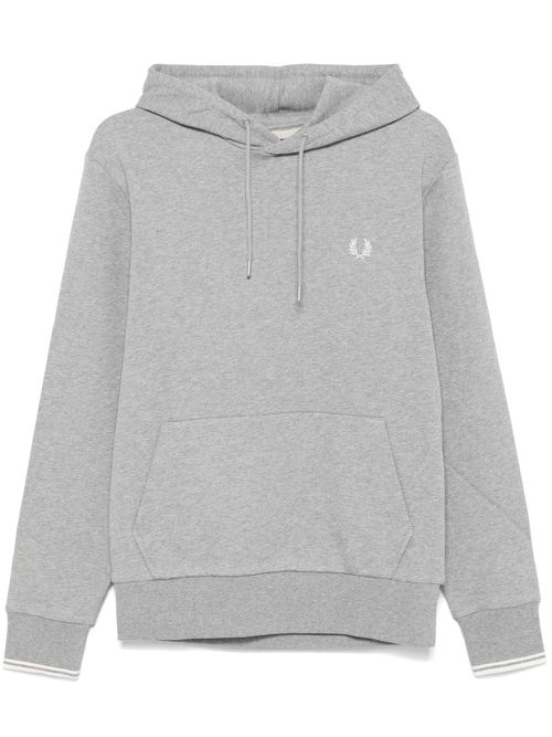 Logo-embroidered hoodie - Grey