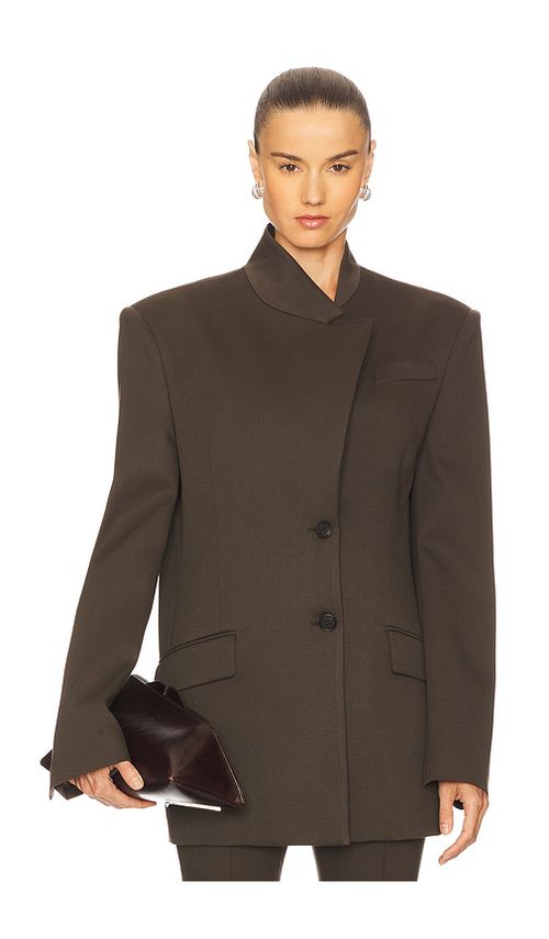 THE ATTICO Wool Jacket in Brown