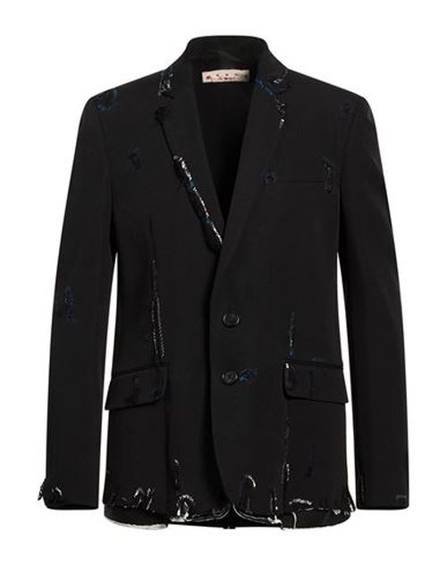 Man Blazer Black Size 38 Virgin Wool