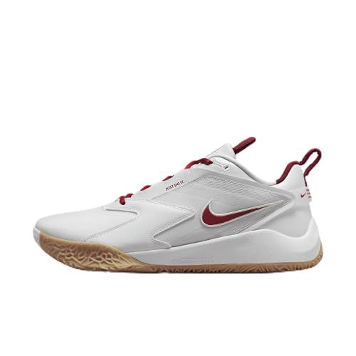Nike HyperAce 3 Volleyball Shoes (FQ7074-100, White/Photon Dust/Team Crimson)