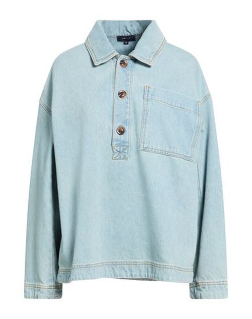 Woman Top Blue Size 8 Cotton