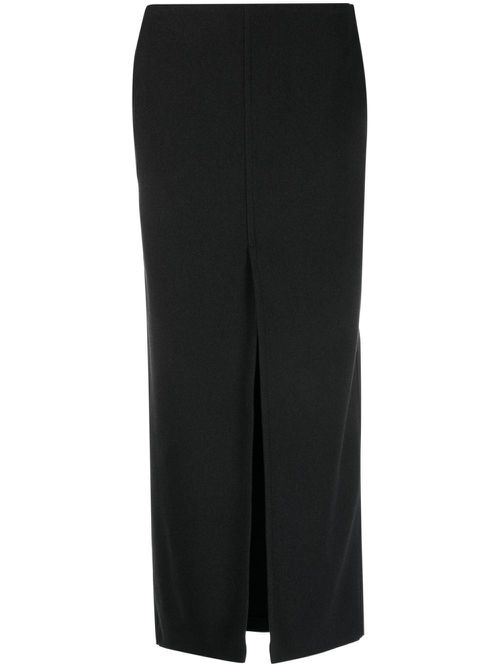 Front-slit A-line maxi skirt - Grey