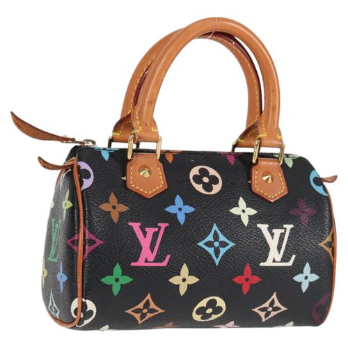 Louis Vuitton Nano Speedy Black Canvas Handbag Pre-Owned