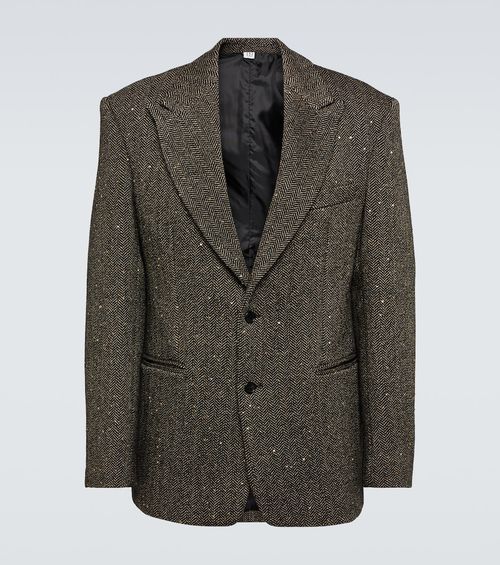 Herringbone wool-blend jacket