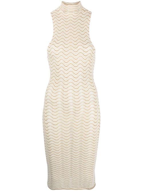 Cactus pointelle-knit midi dress - Neutrals