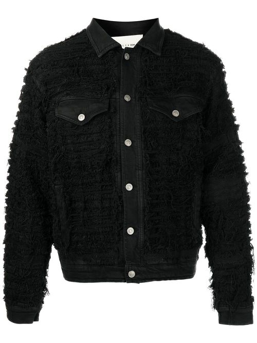 Frayed denim jacket - Black