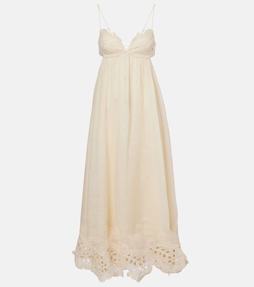 Coco embroidered ramie maxi dress