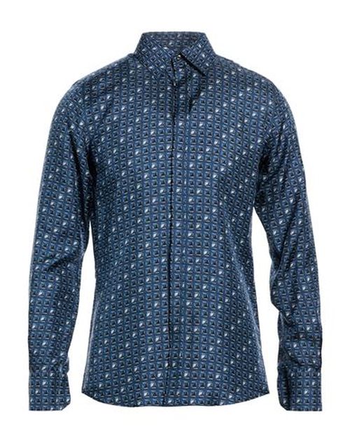 Martini Man Shirt Blue Size 15 Silk