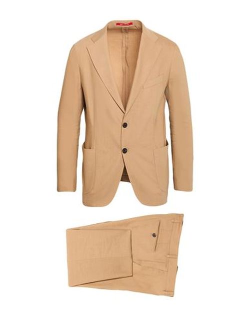 Man Suit Camel Size 40 Linen, Virgin Wool