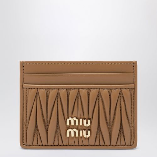 Caramel Card Holder in Matelassé Nappa Leather