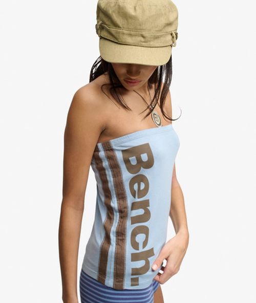 Superdry Women's Bench Contrast Bandeau Top Blue
