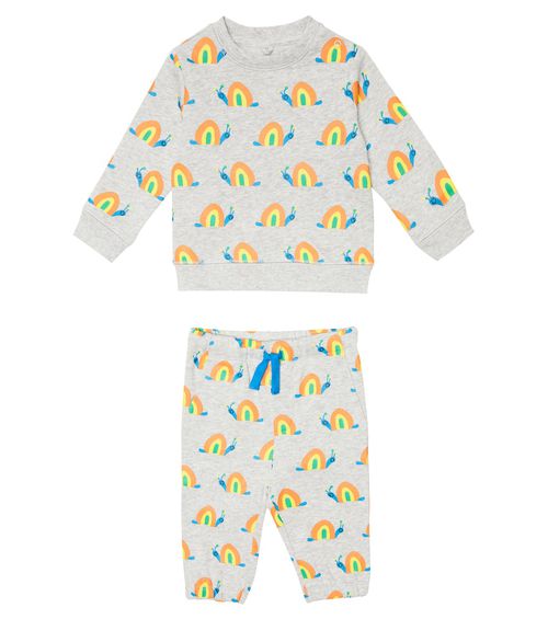 Baby cotton sweatshirt and sweatpants set