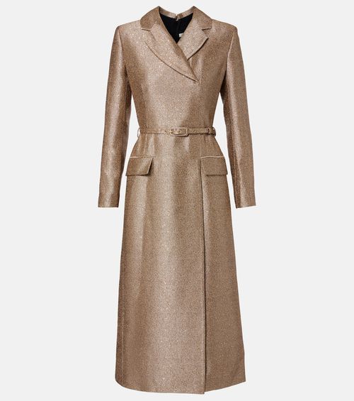 Kalonice belted sequined tweed midi dress