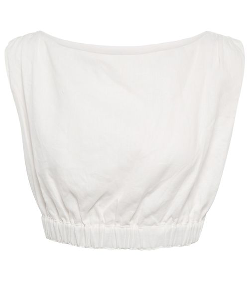 Exclusive to Mytheresa - Linen crop top