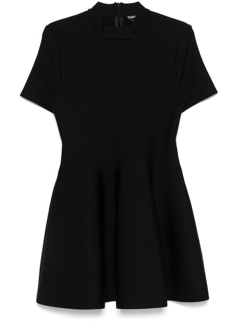 Flared mini dress - Black