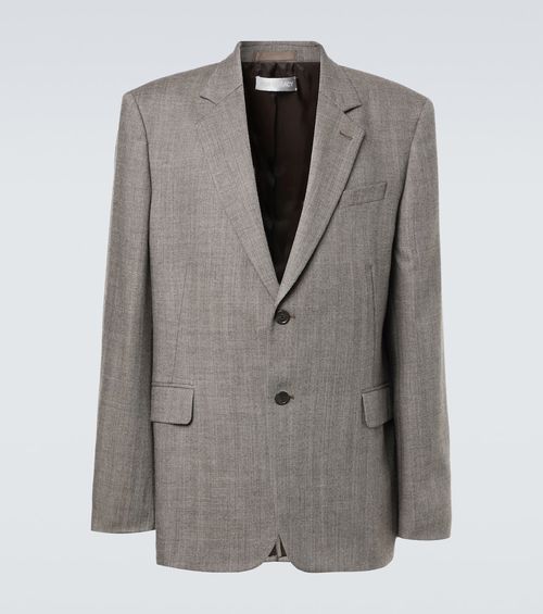 Ceremony herringbone virgin wool blazer