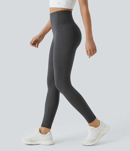 UltraSculpt™ SoCinched High Waisted Tummy Control Pocket Shaping Training Leggings  - Volcanic Ash