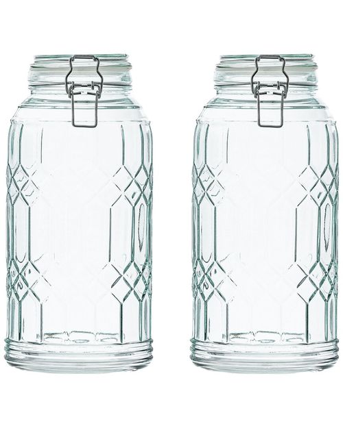 Set Of 2 Bleeker Large Glass Canisters