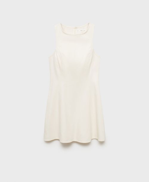 Women's Short Denim Dress - Off White