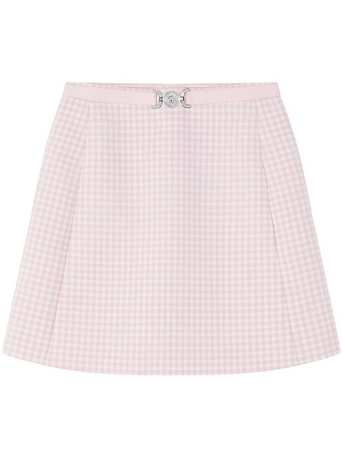 Medusa Biggie gingham-check miniskirt - Pink