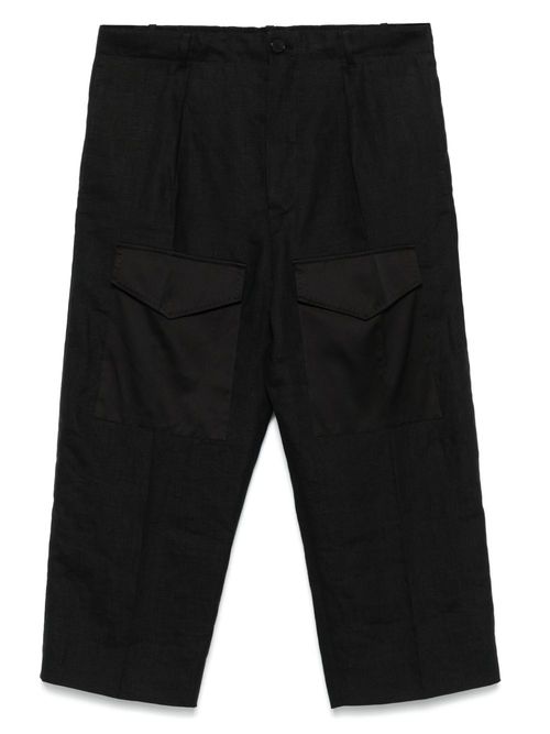 Setchu cropped trousers - Black