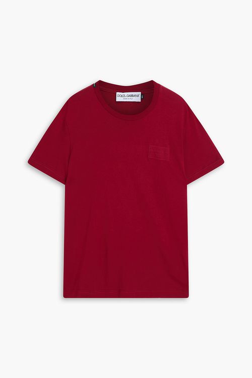Cotton-jersey T-shirt - Burgundy - IT 44
