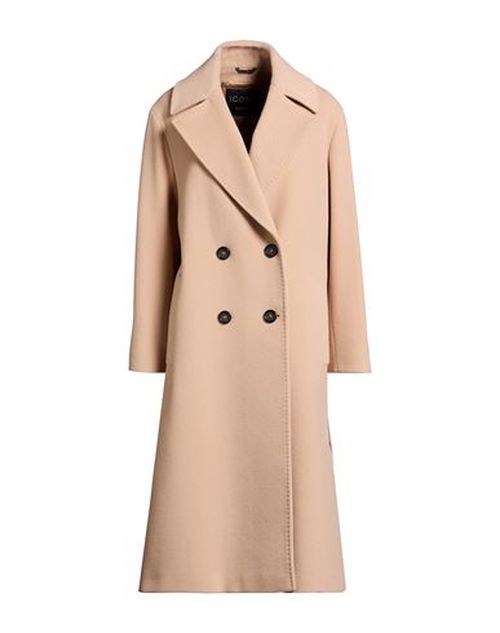 Icons Woman Coat Beige Size 12 Wool, Polyamide, Cashmere