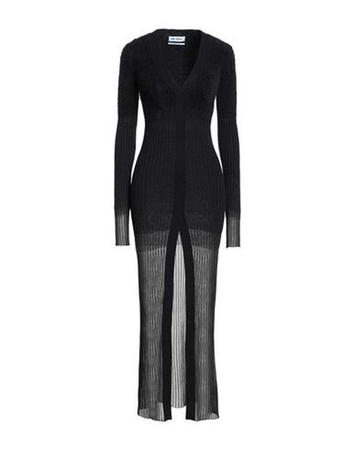 Woman Maxi dress Black Size 6 Polyamide, Mohair wool, Polyester, Wool