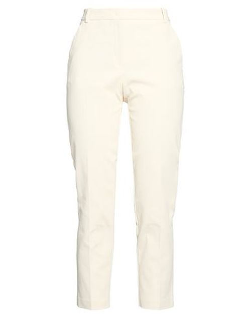 Woman Pants Off white Size 6 Cotton, Elastane