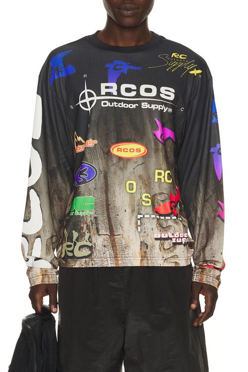 RC Outdoor Supply Owens Jersey in Tree Bark - Black. L also in M, S, XL/1X