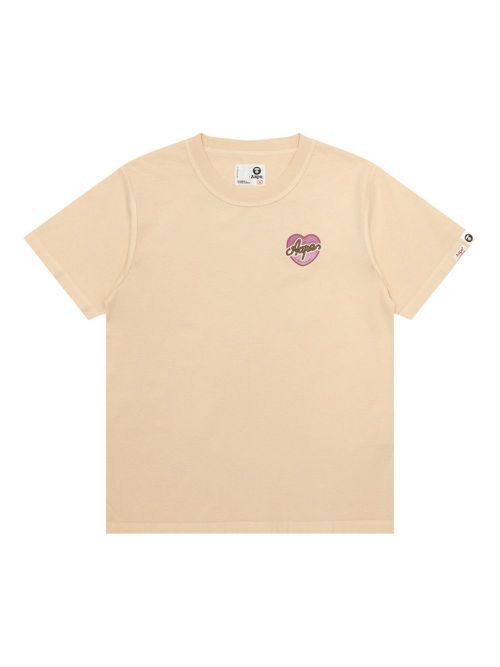 AAPE BY *A BATHING APE® logo-patch T-Shirt - Neutrals