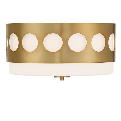 Crystorama Kirby 2-Light Ceiling Light in Vibrant Gold
