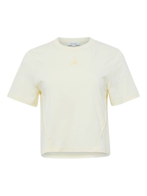 Logo-embroidered T-shirt - Yellow
