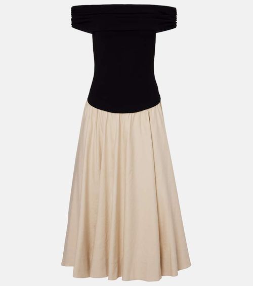 Adaline linen-blend midi dress
