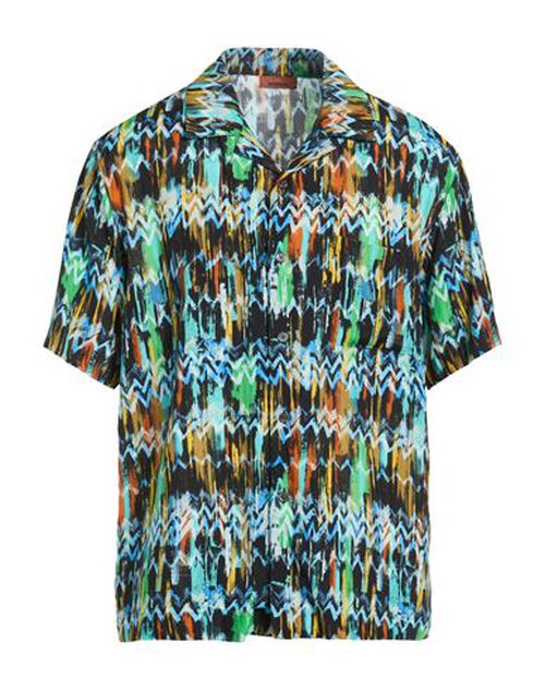 Man Shirt Azure Size XL Viscose