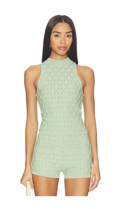 DEVON WINDSOR Renatta Tank Top in Sage. L. Also in M