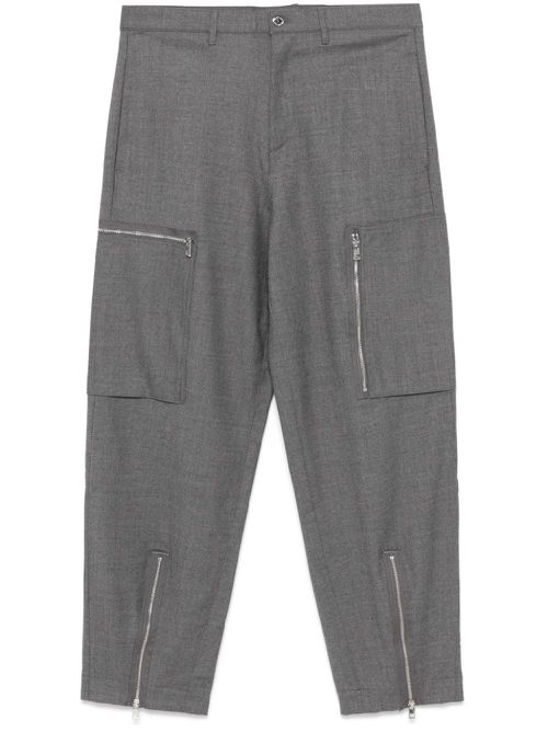 Stretch zip-up cargo pants - Grey