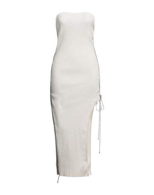 Woman Midi dress Ivory Size 4 Cotton, Elastane