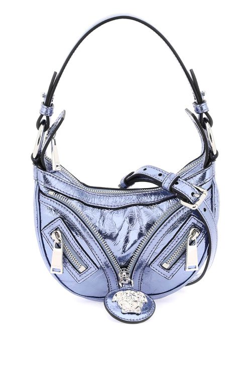 -Mini Borsa Hobo 'Repeat' In Pelle Metallizzata-Donna