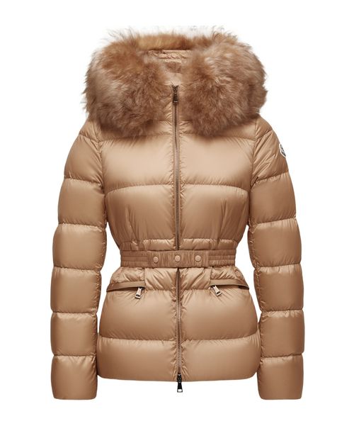 Boed Hooded Shearling-Trimmed Short Down Jacket