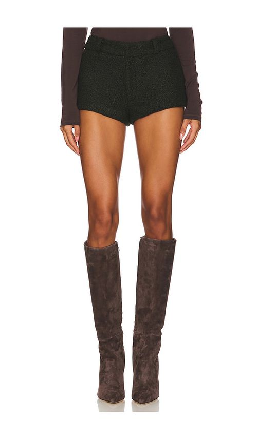 Amanda Uprichard Caresse Shorts in Dark Green. - L also in S, XS