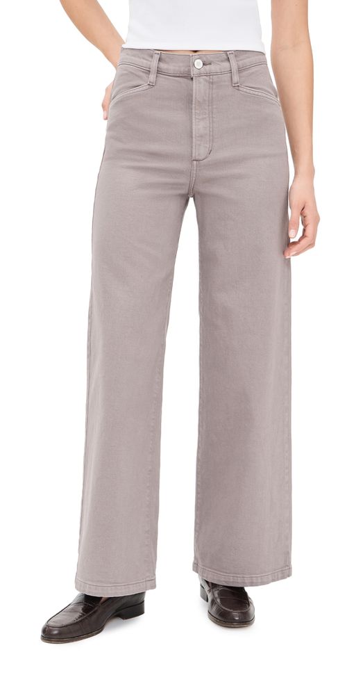 The Mischa High Rise Wide Leg Ankle Jeans Soft Taupe