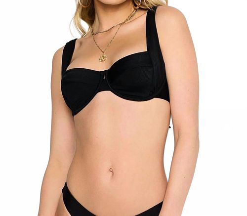 Karter Bralette Bikini Top In Black